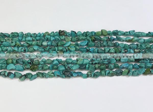 CNT518 34 inches 4*4mm - 5*7mm nuggets turquoise gemstone beads