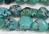 CNT519 15.5 inches 7*9mm - 8*10mm nuggets turquoise gemstone beads