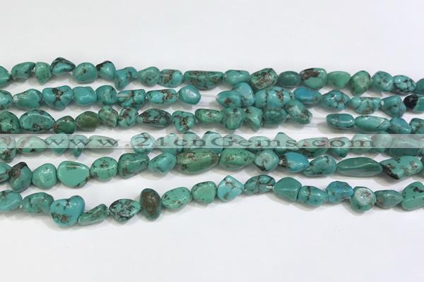 CNT520 15.5 inches 6*6mm - 6*10mm nuggets turquoise gemstone beads