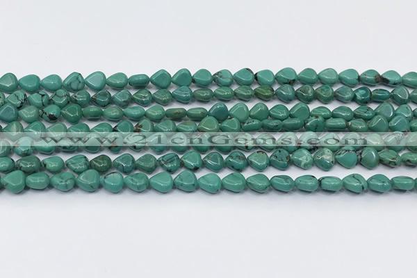 CNT545 15.5 inches 6mm triangle turquoise gemstone beads