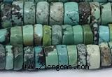 CNT566 15.5 inches 7mm heishi turquoise gemstone beads