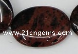 COB102 15.5 inches 30*40mm oval mahogany obsidian beads