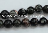 COB170 15.5 inches 10mm round snowflake obsidian beads