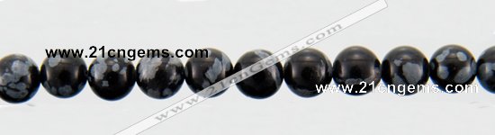 COB22 15 inches 6mm round snowflake obsidian gemstone beads wholesale