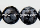 COB23 15 inches 8mm round snowflake obsidian gemstone beads wholesale