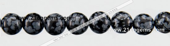 COB23 15 inches 8mm round snowflake obsidian gemstone beads wholesale