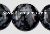 COB24 15 inches 10mm round snowflake obsidian gemstone beads wholesale