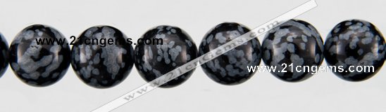 COB24 15 inches 10mm round snowflake obsidian gemstone beads wholesale