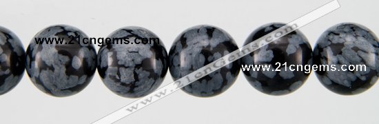 COB25 15 inches 12mm round snowflake obsidian gemstone beads wholesale