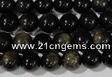 COB254 15.5 inches 10mm round golden obsidian beads wholesale