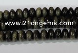 COB260 15.5 inches 5*8mm rondelle golden obsidian beads wholesale