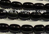 COB461 15.5 inches 8*12mm drum black obsidian beads wholesale