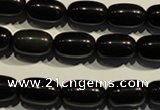 COB462 15.5 inches 10*14mm drum black obsidian beads wholesale