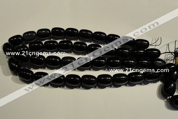 COB463 15.5 inches 12*16mm drum black obsidian beads wholesale