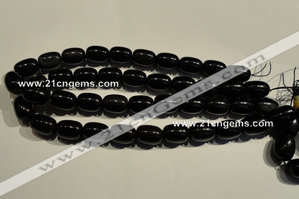 COB464 15.5 inches 13*18mm drum black obsidian beads wholesale