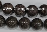 COB556 15.5 inches 16mm round red snowflake obsidian beads wholesale