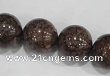 COB557 15.5 inches 18mm round red snowflake obsidian beads wholesale