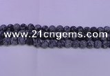 COB560 15.5 inches 4mm round matte snowflake obsidian beads