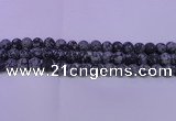 COB561 15.5 inches 6mm round matte snowflake obsidian beads