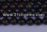 COB650 15.5 inches 4mm round gold black obsidian beads wholesale