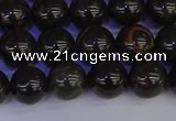 COB652 15.5 inches 8mm round gold black obsidian beads wholesale