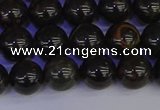 COB652 15.5 inches 8mm round gold black obsidian beads wholesale