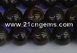 COB654 15.5 inches 12mm round gold black obsidian beads wholesale