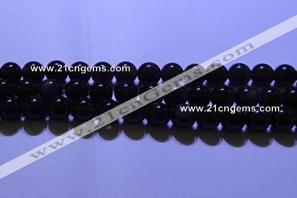 COB713 15.5 inches 10mm round ice black obsidian beads wholesale