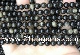 COB766 15.5 inches 6mm round golden obsidian beads wholesale