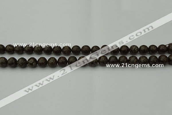 COB800 15.5 inches 4mm round red snowflake obsidian beads
