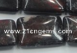 COJ06 15.5 inches 22*30mm rectangle blood jasper gemstone beads