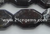 COJ07 15.5 inches 22*30mm octagonal blood jasper gemstone beads