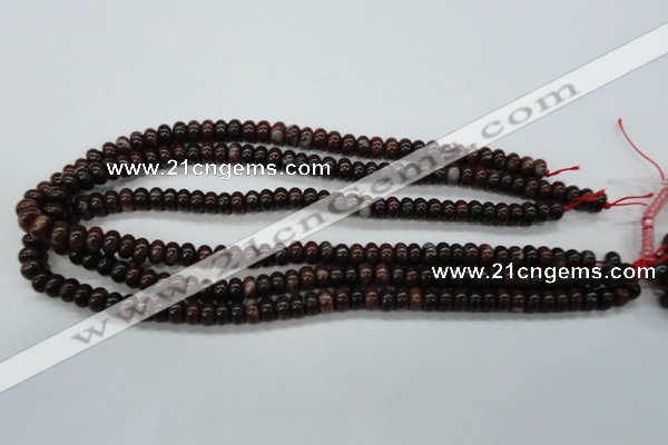 COJ10 15.5 inches 5*8mm rondelle blood jasper gemstone beads