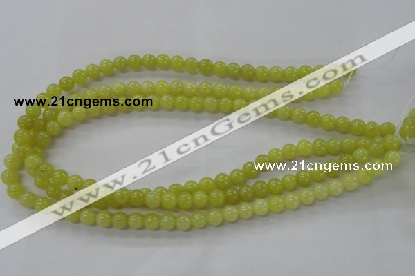 COJ103 15.5 inches 8mm round olive jade beads wholesale