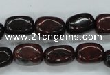 COJ14 15.5 inches 10*15mm nuggets blood jasper gemstone beads