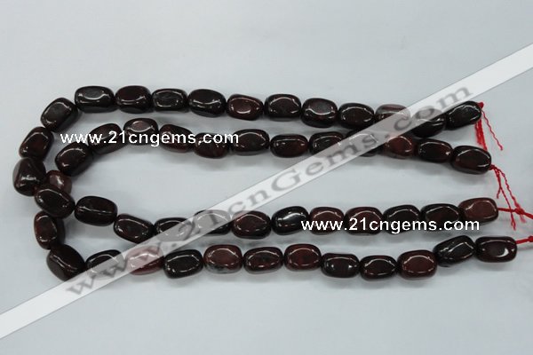 COJ14 15.5 inches 10*15mm nuggets blood jasper gemstone beads