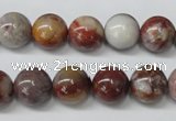 COJ205 15.5 inches 12mm round blood stone beads wholesale