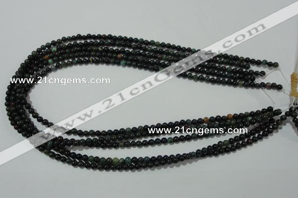 COJ300 15.5 inches 4mm round Indian bloodstone beads wholesale