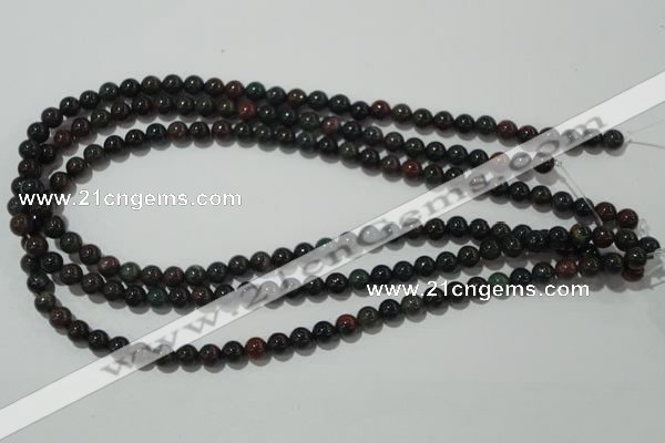 COJ301 15.5 inches 6mm round Indian bloodstone beads wholesale