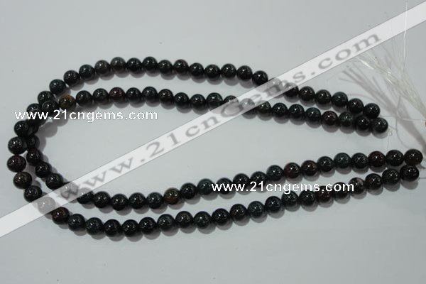 COJ302 15.5 inches 8mm round Indian bloodstone beads wholesale