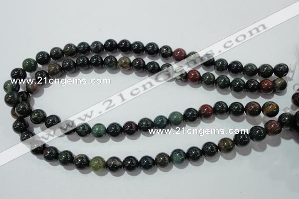 COJ303 15.5 inches 10mm round Indian bloodstone beads wholesale