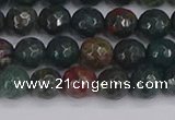 COJ311 15.5 inches 6mm faceted round Indian bloodstone beads