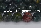 COJ312 15.5 inches 8mm faceted round Indian bloodstone beads