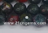 COJ313 15.5 inches 10mm faceted round Indian bloodstone beads