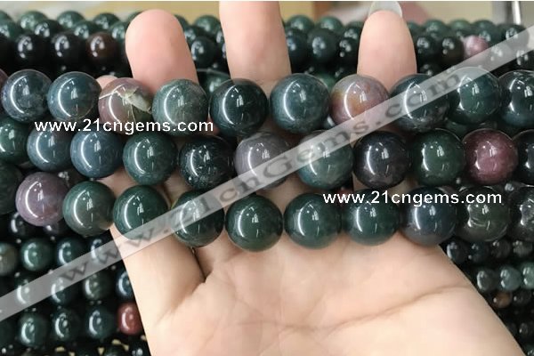 COJ335 15.5 inches 14mm round Indian bloodstone beads wholesale