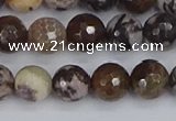 COJ362 15.5 inches 8mm faceted round outback jasper beads