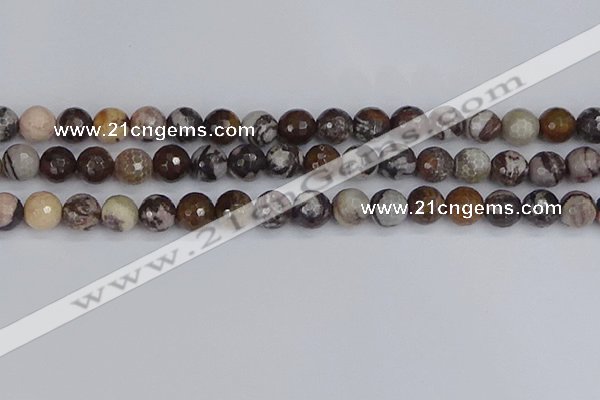 COJ363 15.5 inches 10mm faceted round outback jasper beads
