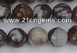 COJ364 15.5 inches 12mm faceted round outback jasper beads