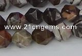 COJ372 15.5 inches 8mm faceted nuggets outback jasper beads