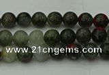 COJ450 15.5 inches 4mm round blood jasper beads wholesale